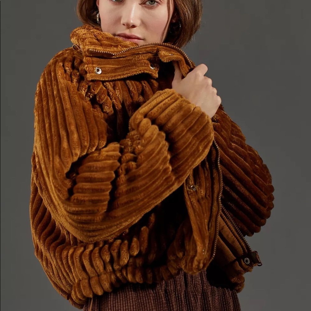 BDG Isla Funnel Neck Corduroy Jacket